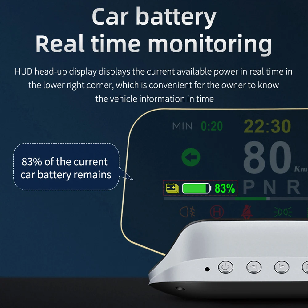 HUD For Tesla Model 3 Y 2019-2022 Car Head Up Display T3 Speedometer RPM Digital Alarm Set Mirror Projector