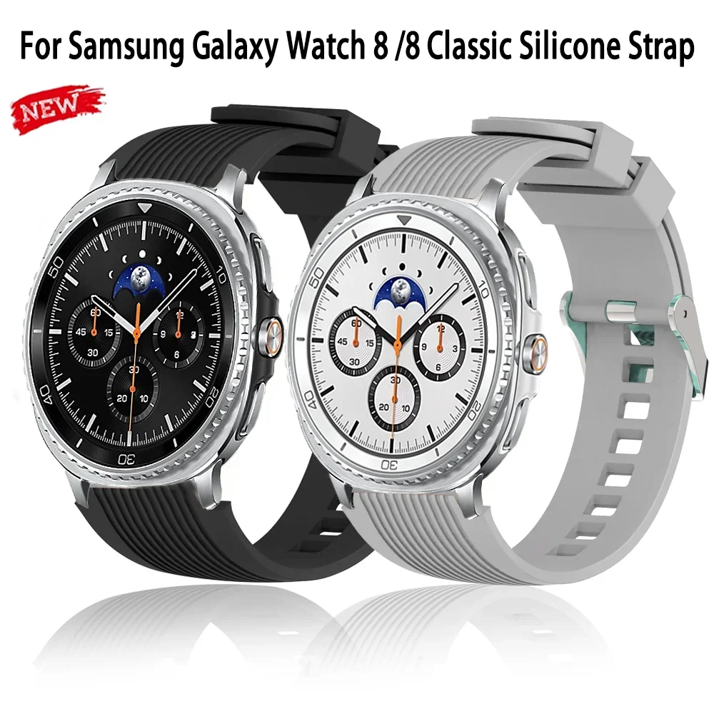 Silikonarmband für Samsung Galaxy Watch Ultra 2025 47mm Armband für Samsung Watch 8 40/44mm 8 Classic 46mm Handgelenksband
