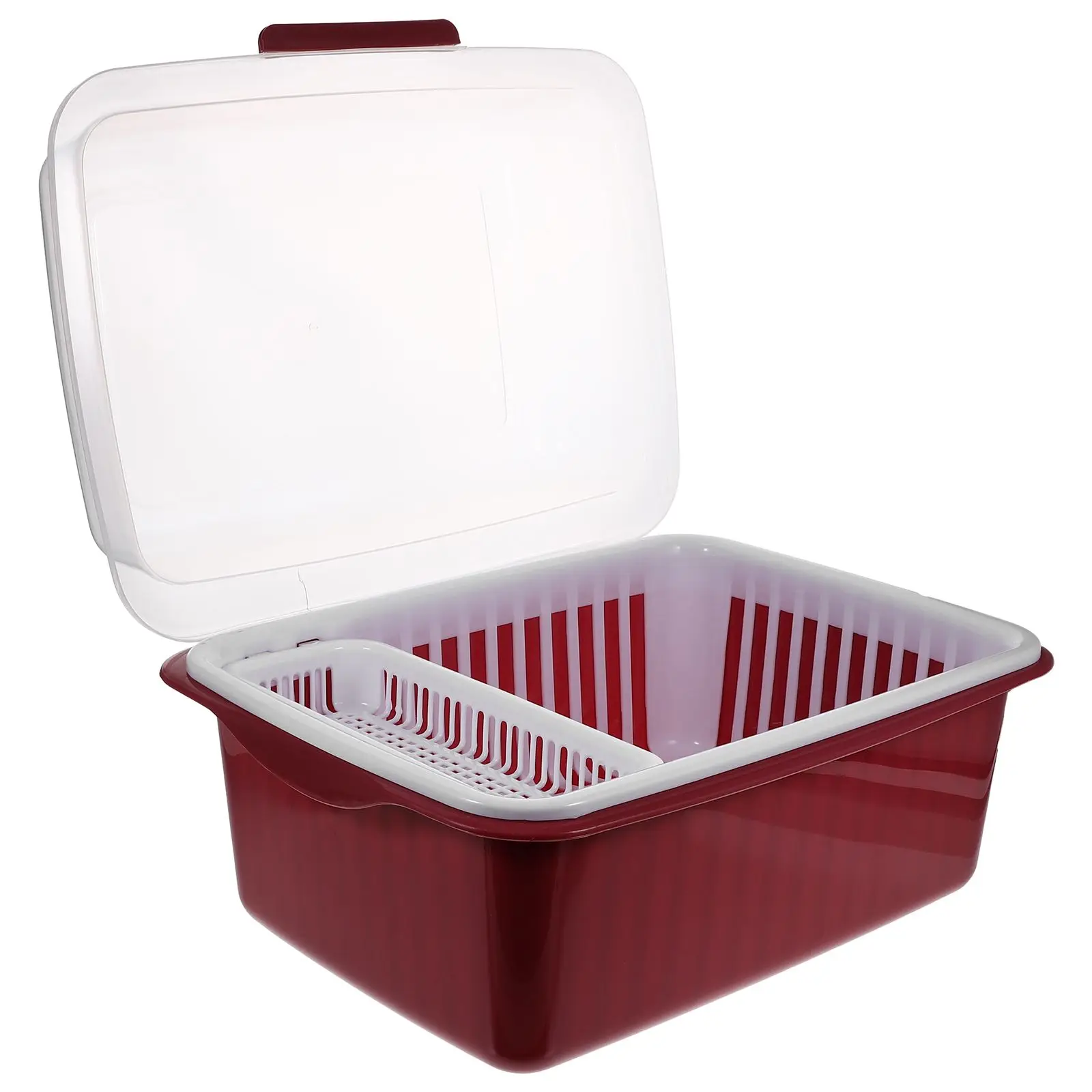 Kitchen Sink Organizer Cutlery Storage Rack Dishes Drying with Cover Plastic Drainer Baby