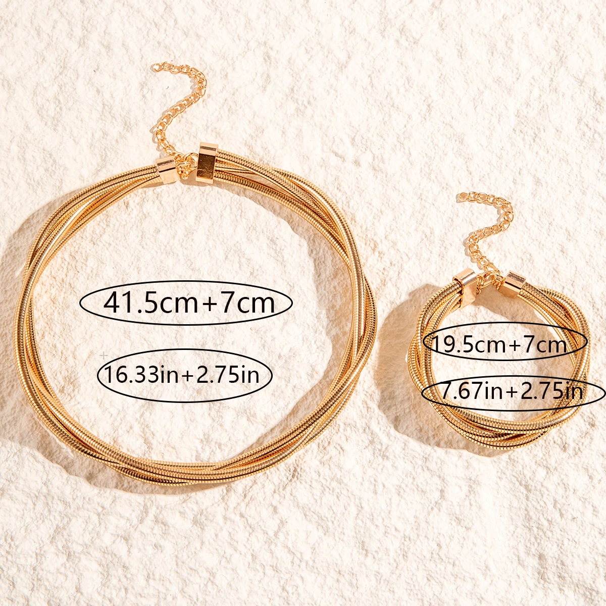 Tocona موضة مبالغ فيها عظم الثعبان عزم الدوران قلادة سوار مجموعة للنساء الشرير الذهب الفضة اللون سلسلة مجوهرات اكسسوارات #3