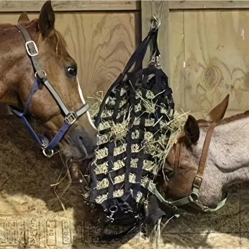 

2Pcs Set Slow Feed Hay Net Bag Horse Sheep Donkey Livestock Feeder