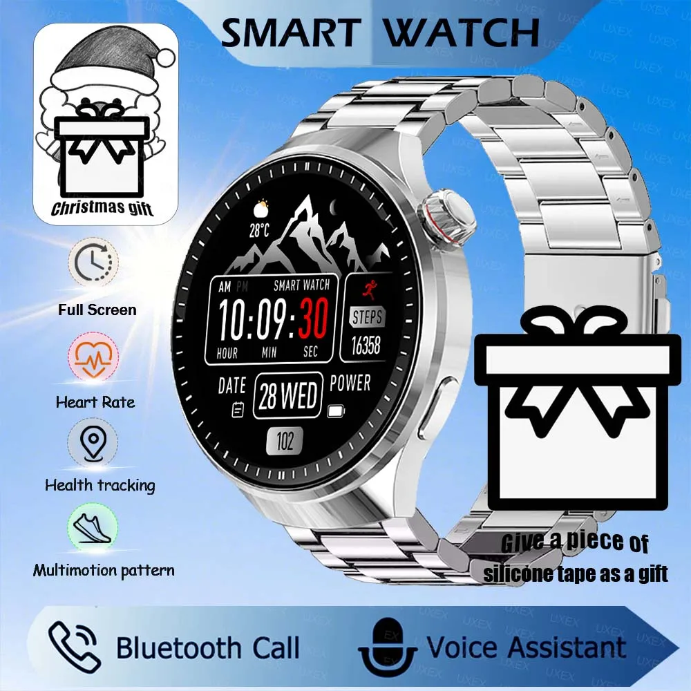 Chamada sem fio smartwatch homem 1.52 hd saúde rastreador personalizado foto assistente de voz versão global presente natal relógios negócios