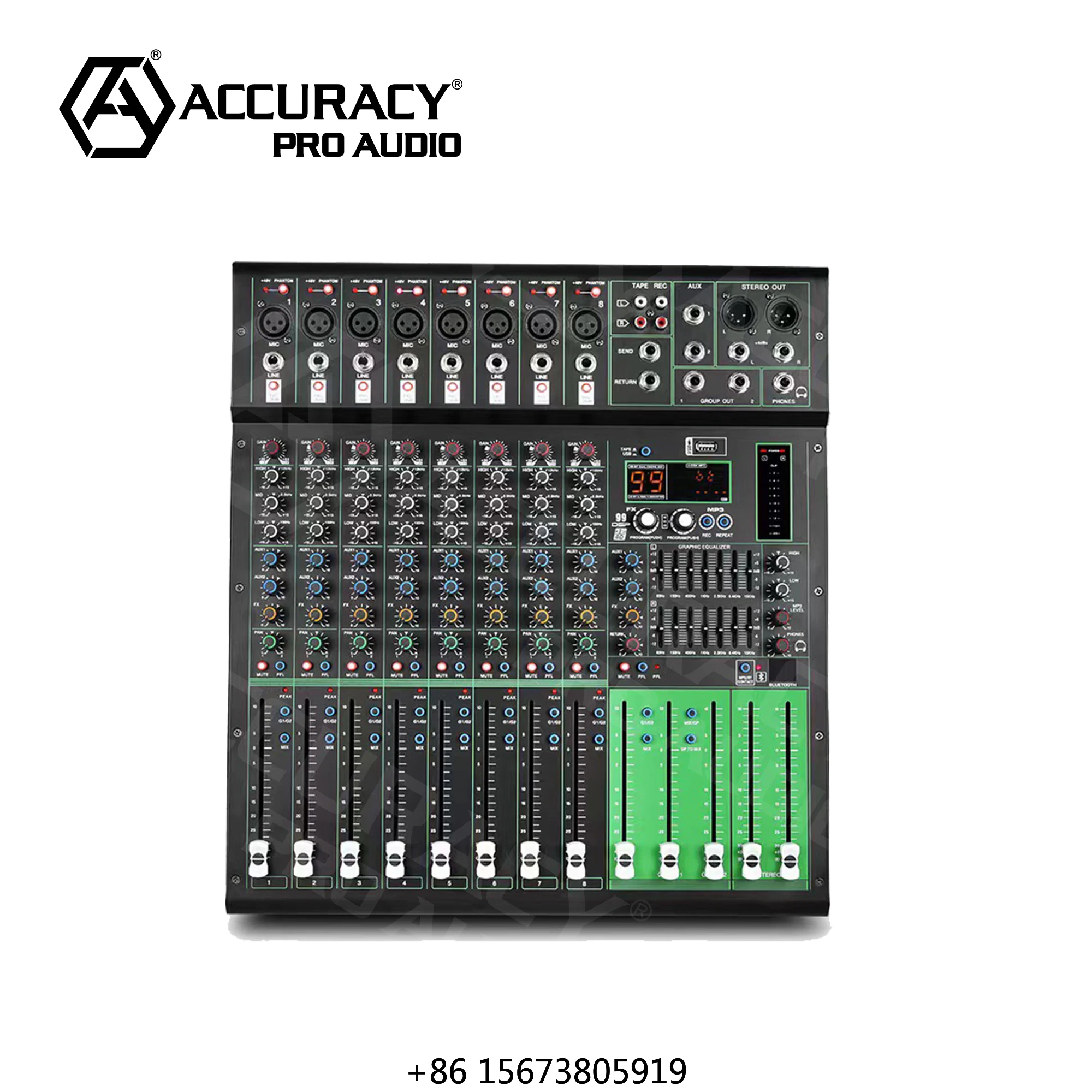 Accuracy Pro Audio DJSET001 Professional Speakers Comprising Dual 15 Inch Sound Equipment for DJ