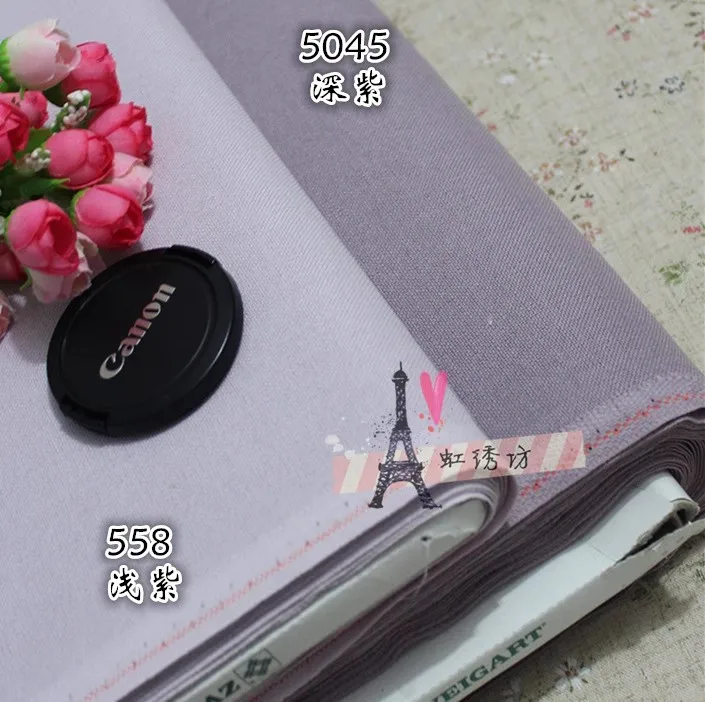 German imported ZW cross-stitch fabric 32CT cotton 3984-5045 558 purple series 35-70CM Cross Stitch Aida