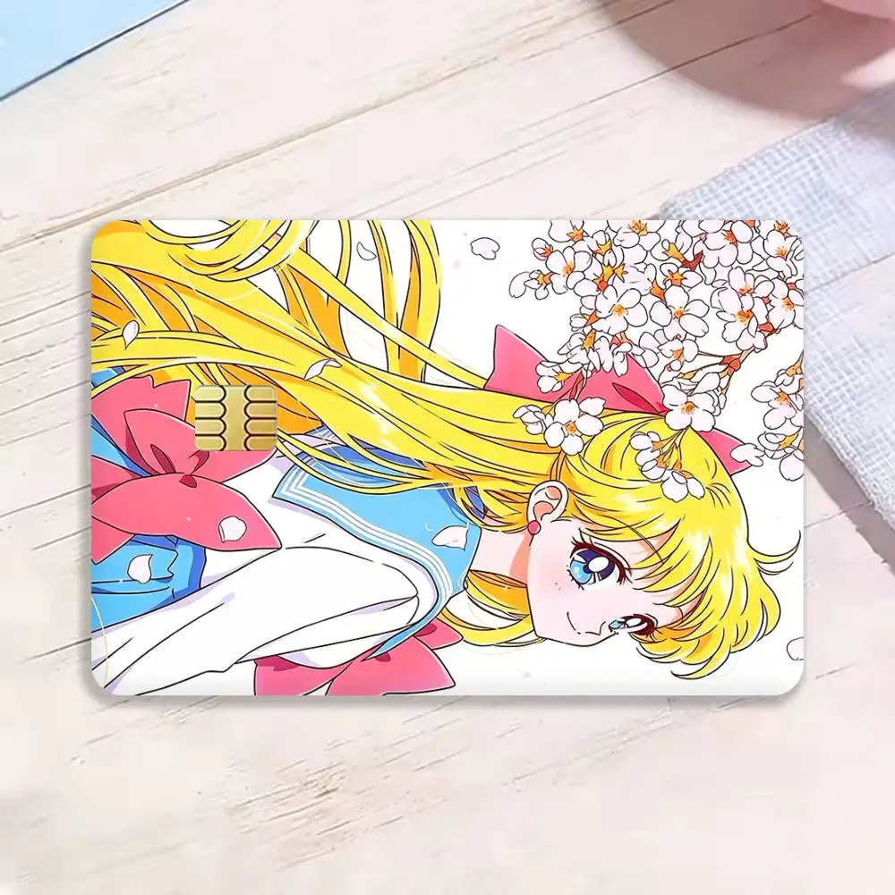 M-Minako A-Aino S-Sailor V-Venus 4pcs 1Set Card Stickers Small Waterproof Chip 4PCS Card Sticker Anti-Scratch