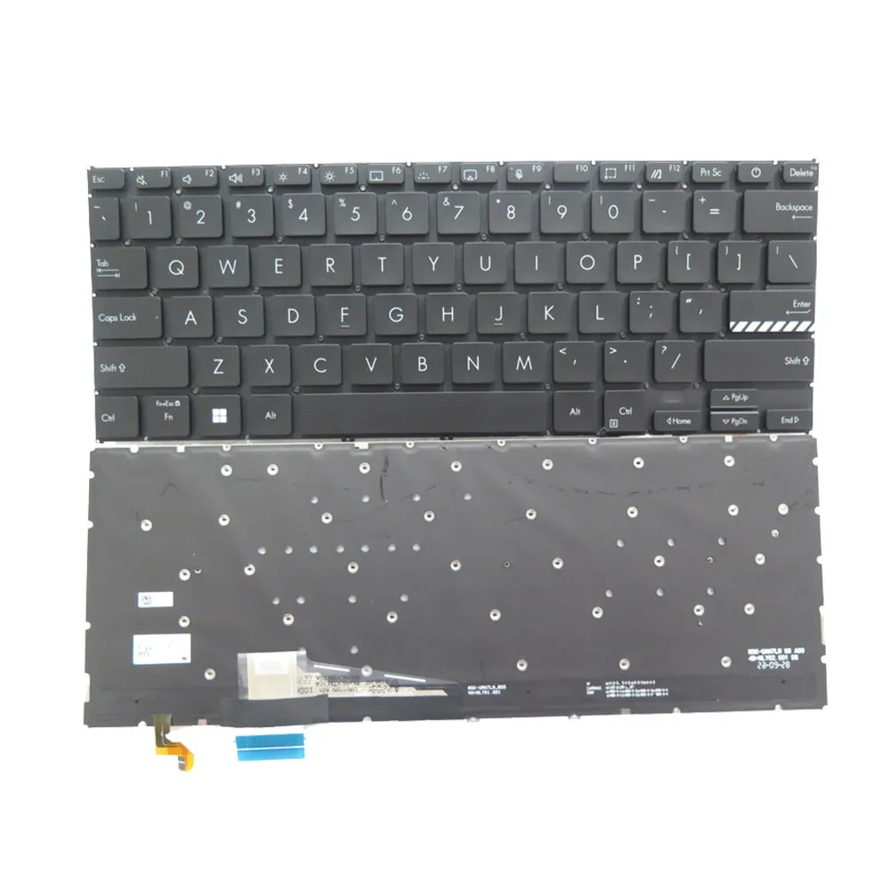 US Keyboard for ASUS VivoBook 14 X1404 X1404ZA X1404VA F1404  F1404ZA F1404VA with Backlit Without Frame Black