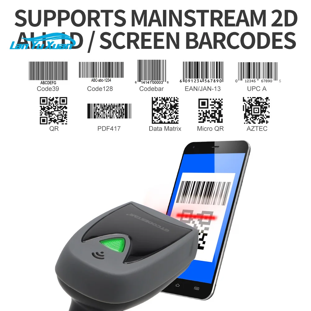 GTCODESTAR Handheld X-760E COMS USB Android Qr Code Barcod Scanner Reader With Usb for Sale Wired Qr Code Reader QR Code Scanner