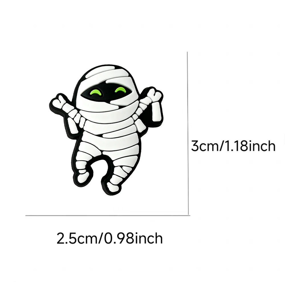 New 25-50Pcs Cartoon Wacky Halloween Series PVC Shoe Accessories DIY Detachable Waterproof Creativity Fashion Party Gifts