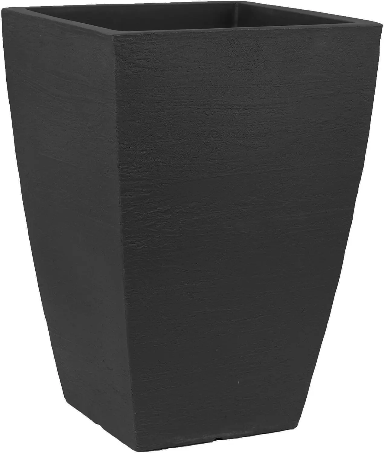 

Modern Square Garden Planter, 19-Inches Tall, Black - Durable Indoor/Outdoor Use