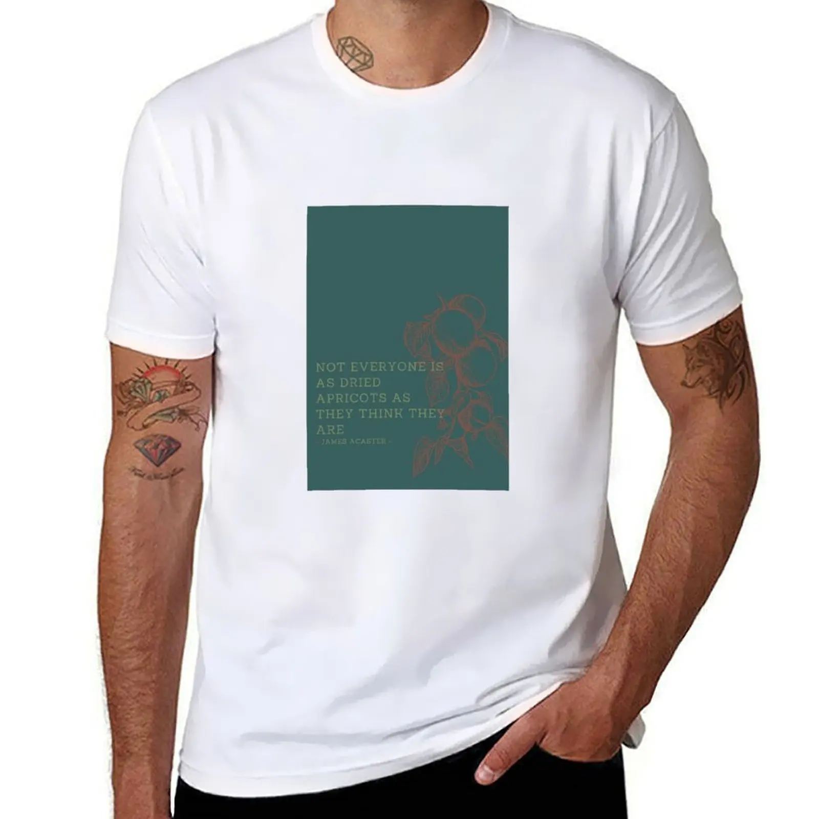

not everyone is as dried apricots as they think they are - james acaster T-Shirt cotton t shirt man T-Shirt