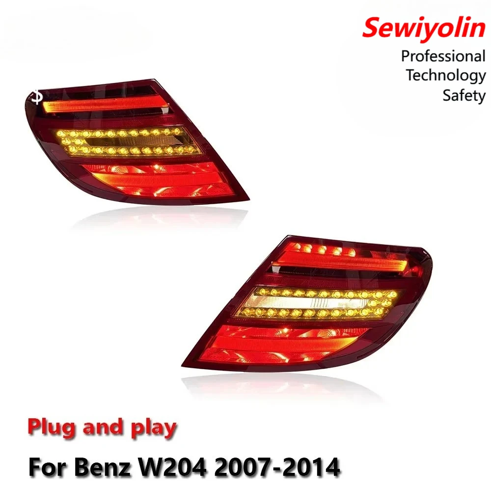 

Car LED Tail Light Auto Assemblies For Benz W204 2007-2014 Auto Fog DRL Brake Turn Signal Lamp Plug And Play