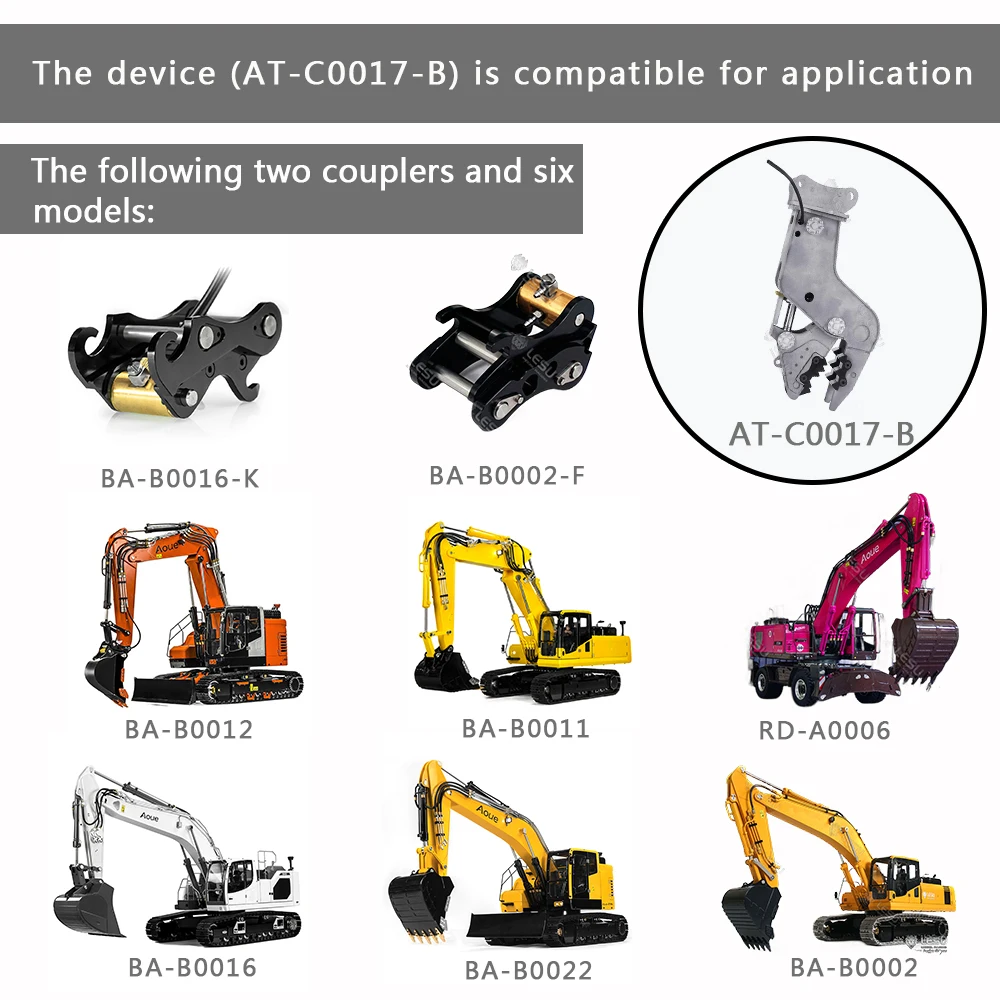 1/14 Metal Crusher Pliers for LESU Aoue Et30H Et26L Hydraulic RC Excavator Remote Control Toys Cars Model Th18387-SMT10