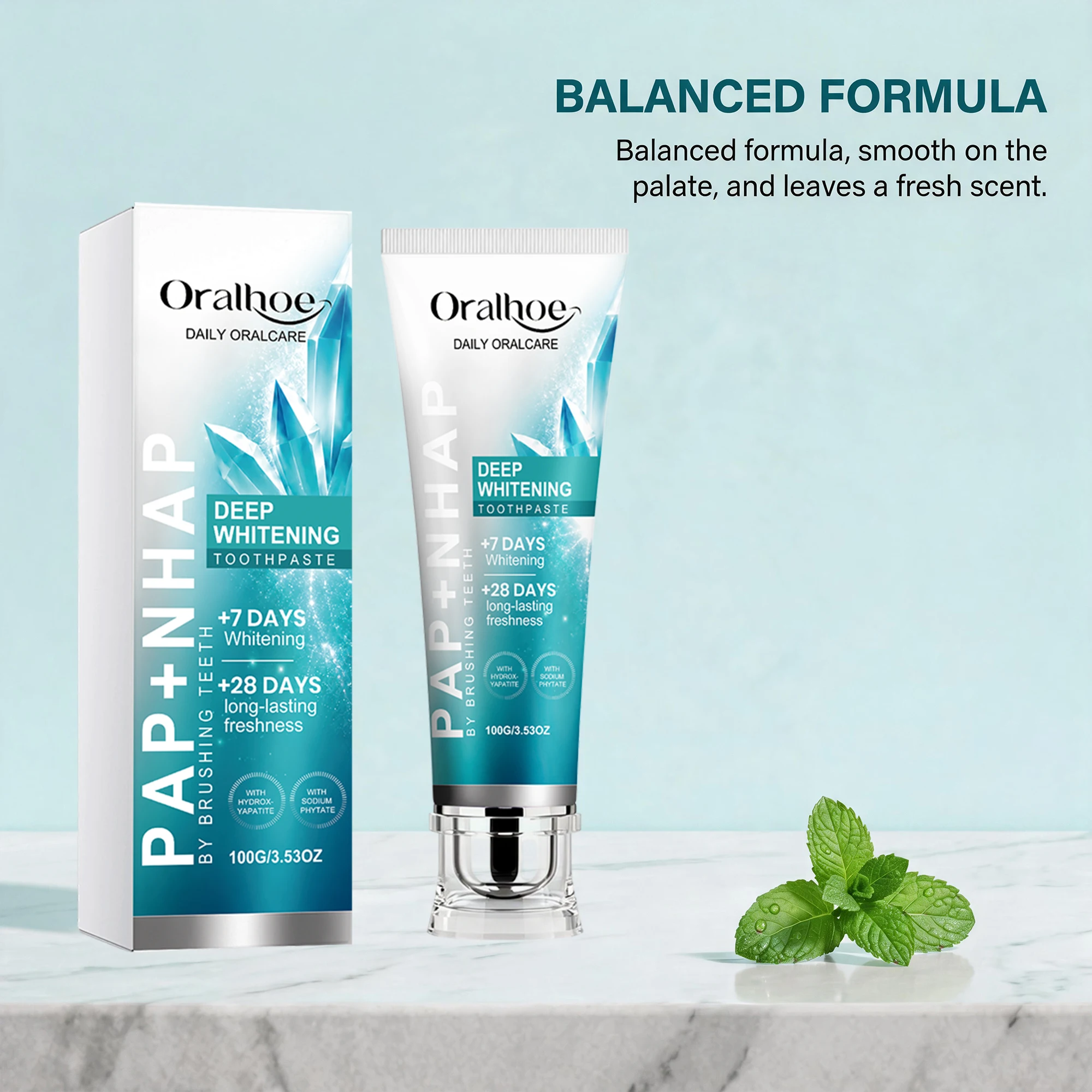 Mint Toothpaste For Daily Teeth Cleaning Brightening Smoke Coffee Tea Stain Removal Refreshing Breath Rich Foam Gentle Oral Care