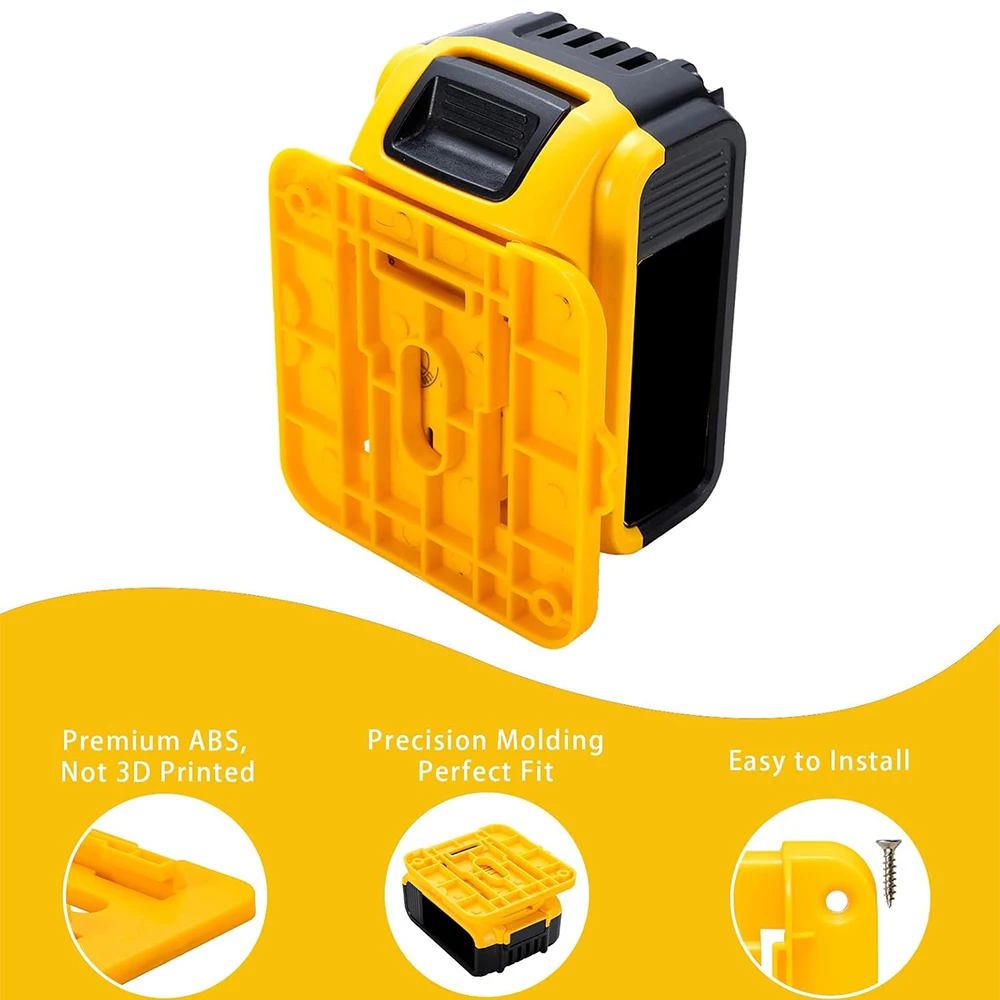 10er-Pack Batteriehalterungen passend für Dewalt 20V 60V Batterien DCB200 DCB201 DCB202 DCB203 DCB204 DCB205 DCB206 DCB208 – Detail 4