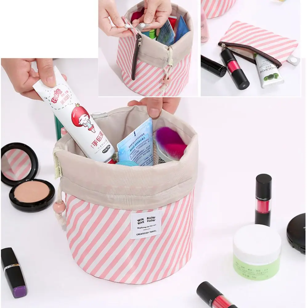 Trousse de toilette de grande capacité pour femme, trousse de rangement, rouge à lèvres, fard à barrage, pinceau, poudres de maquillage, sac à cosmétiques