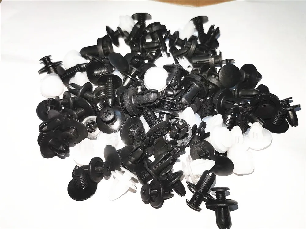 6 Size 100pcs Auto Fastener Clip Mixed for Mitsubishi ASX Outlander Lancer Colt Evolution Pajero Eclipse Cross Grandis