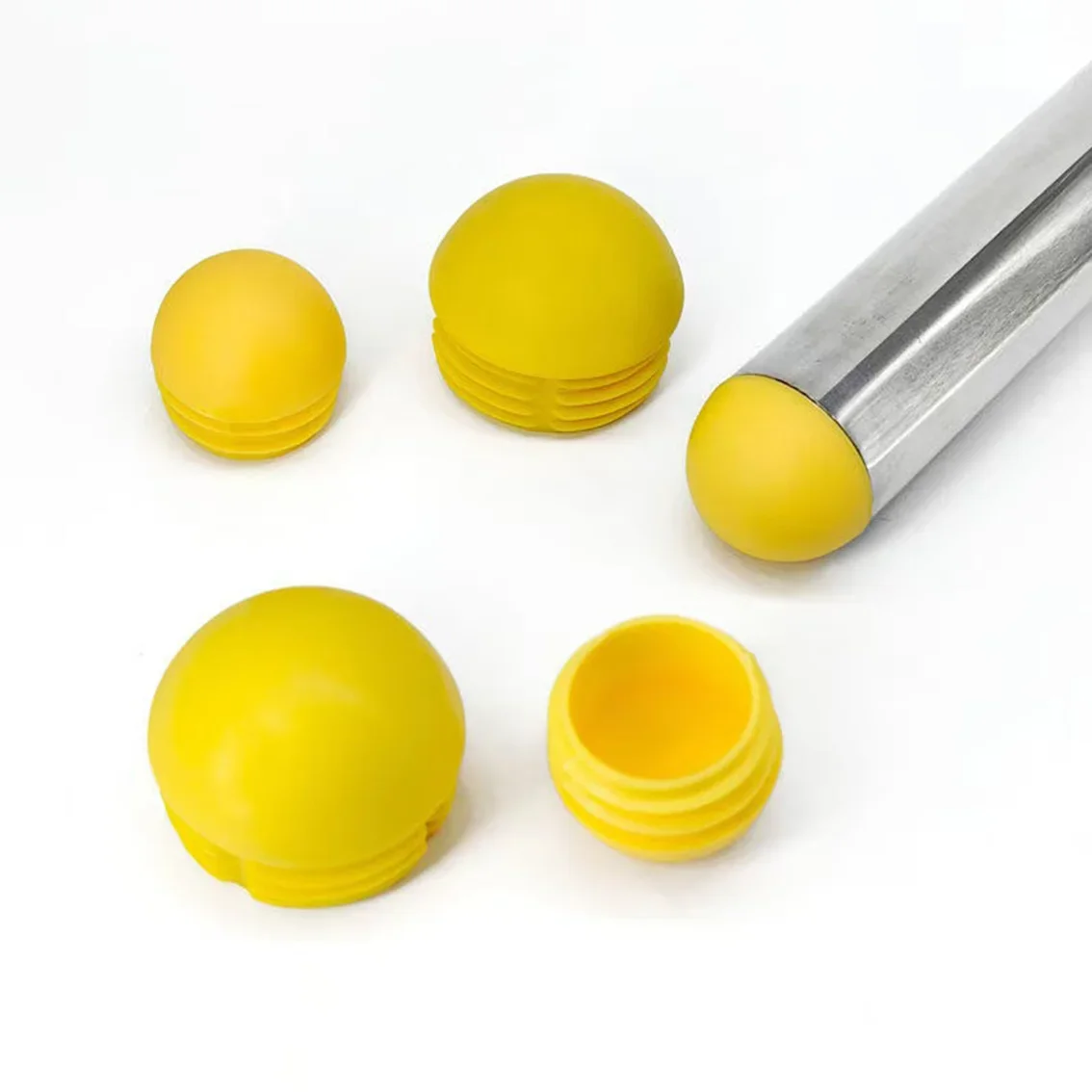 2-10Pcs Furniture Steel Pipe Round Rubber Plug Spherical Head Plastic Plug End 13-76mm Chair Foot Cover Furniture Accessories image 4