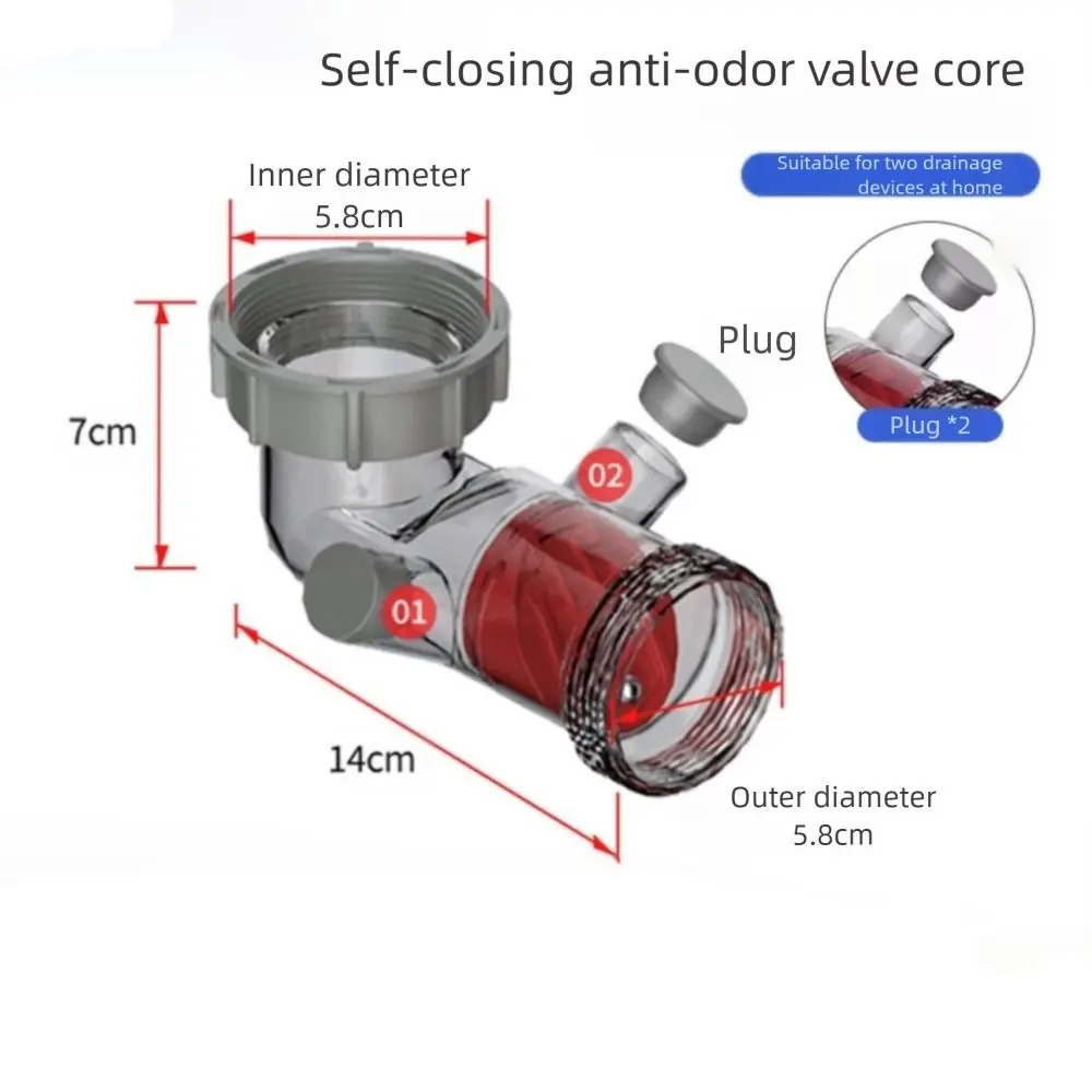 

plastic Wash Basin Drainage Pipe Kit Curved Tube Anti-Blocking Drain Pipe Joint Fast Connection Odor Proof