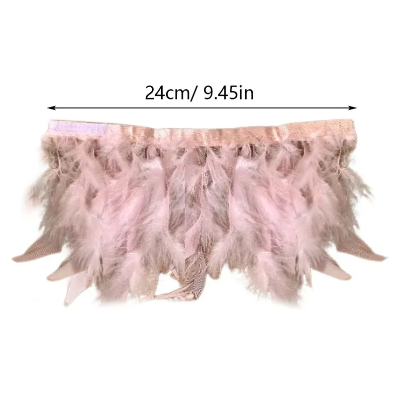 Manchons de Bracelet pour Photos d'ongles, 8 couleurs, plumes, pièces d'ongles, manchettes de poignet en peluche pour manucure, décoration d'ongles Photo à main