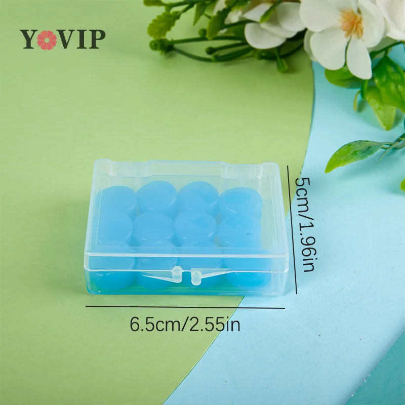 12PCS Silicone Ear Plug Reusable Silicone Wax Earplugs Swimming Moldable Earplugs Noise Reduction Cancelling Sleeping Protection