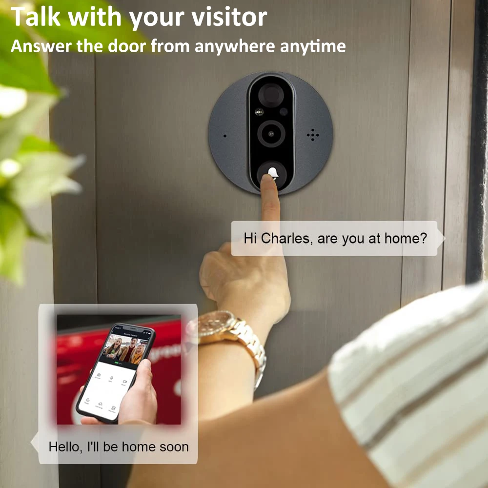 Tuya peephole doorbell camera product view 9