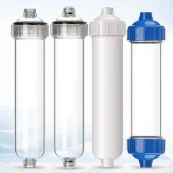 1pc 1/4inch Water Purifier DIY Filter Material Bottle Transparent T33 Shell Removable Small Straight Tube Empty Shell