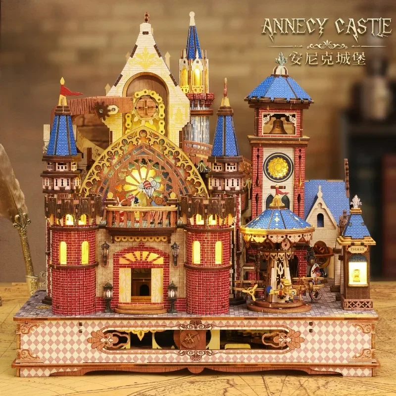 3D DIY Annecy Castle Model Kit - Micro Miniature Building for Home Decor, Creative Christmas & Black Friday Gift
