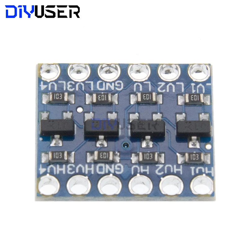 DIYUSER 10 قطعة 4 قناة IIC I2C محول المستوى المنطقي وحدة ثنائية الاتجاه 5 فولت إلى 3.3 فولت