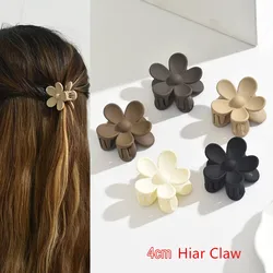 3pcs/set Foshion Matte Flower Small Ponytail Shark Hair Clip Claw For Women Elegant Thin Crab Hairpin Barrettes Hair Accessories