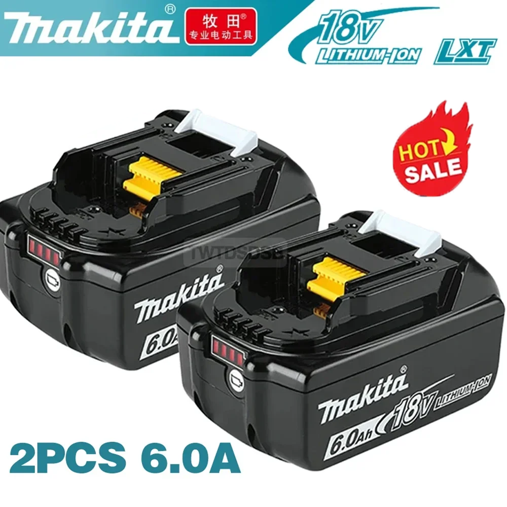 

Genuine Makita 18V Battery 6Ah BL1850B Li-ion Replacement Battery BL1850 BL1860B BL1860 BL1840B BL1830B BL1830 LXT-400 RU