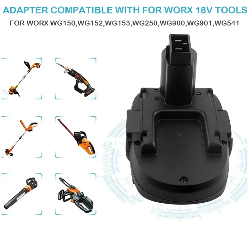 Адаптер аккумулятора WA1820 для Worx, литий-ионный аккумулятор на 18В NI, беспроводной Электроинструмент WA3127, WA3152, WG150, WG152, WG250, WG541, WG900