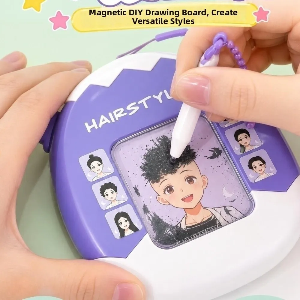Hairstyle Design Board Magnetic Bead Board Plastic Double Sided Magnetic Drawing Board Magnetic Bead Grid Attached Stylus