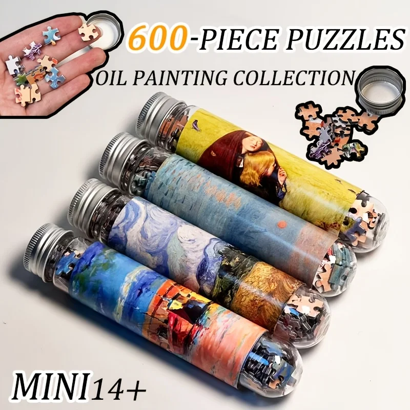 600 Pieces Adult Puzzles - Oil Painting Series, Best Christmas Gifts Premium Puzzles, Unique Collectible Home Decoration