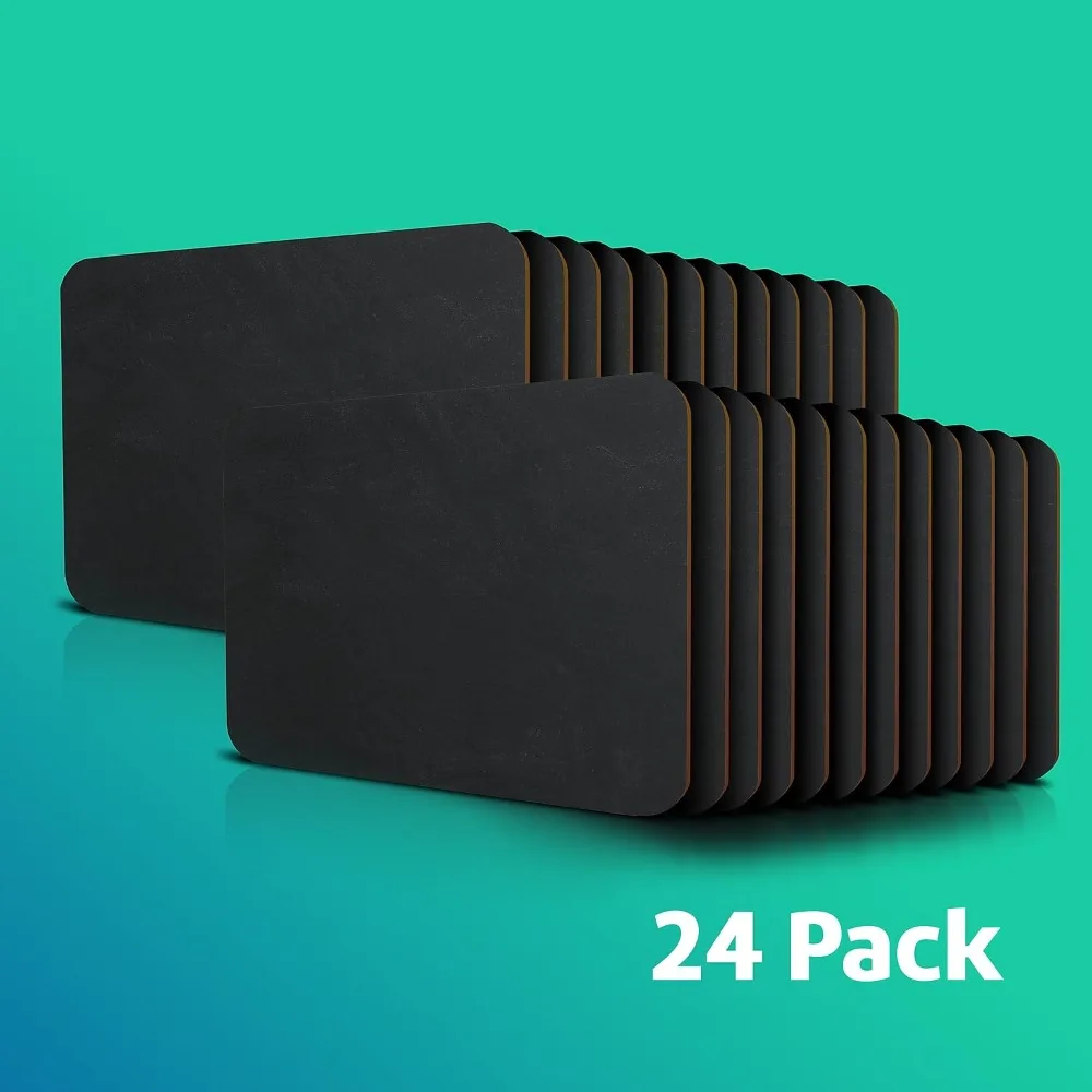 سبورة سوداء مقاس 9.5 × 12 بوصة، عبوة مكونة من 24 قطعة - مجموعة فصول متينة للطلاب والمعلمين والمشروعات الإبداعية