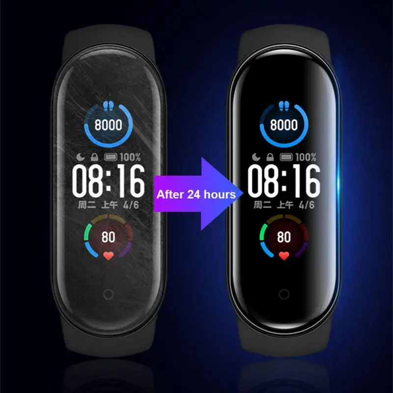 TPU Tempered Film for Xiaomi Mi Band7 Screen Protector Miband 7 Smart Watchband Full Protective Cover Case For Mi 7 Pro