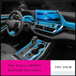 Car Central Control Navigation Instrument Screen TPU Interior Protective Film Car Accessories For Toyota CROWN KLUGER 2021-2024