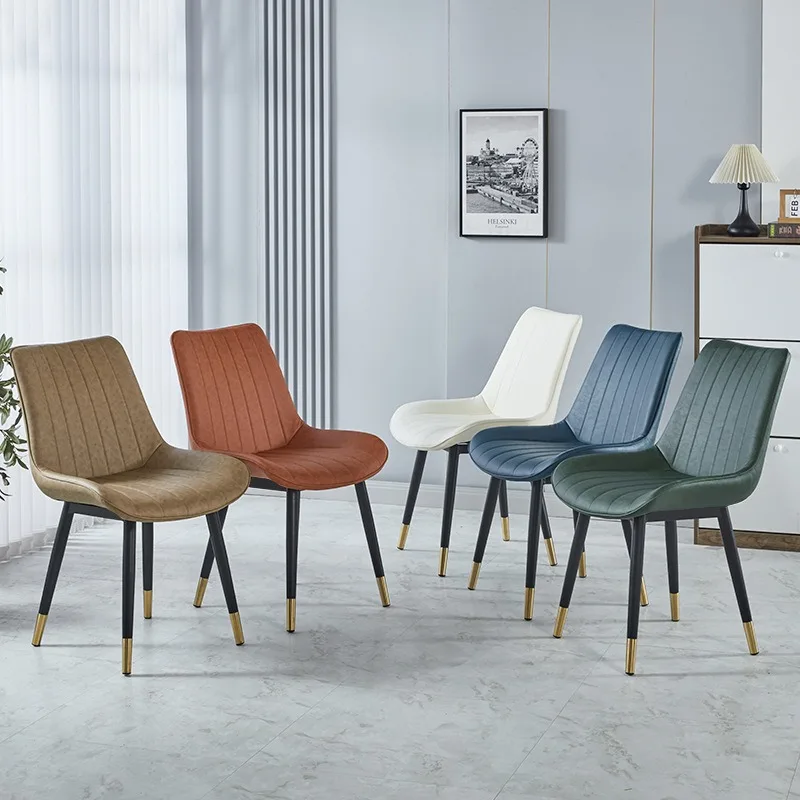 Nordic Modern Minimalist Upholstered Dining Chair Luxury Soft Backrest Leisure Negotiation Chair for Home Hotel Restaurant view 2