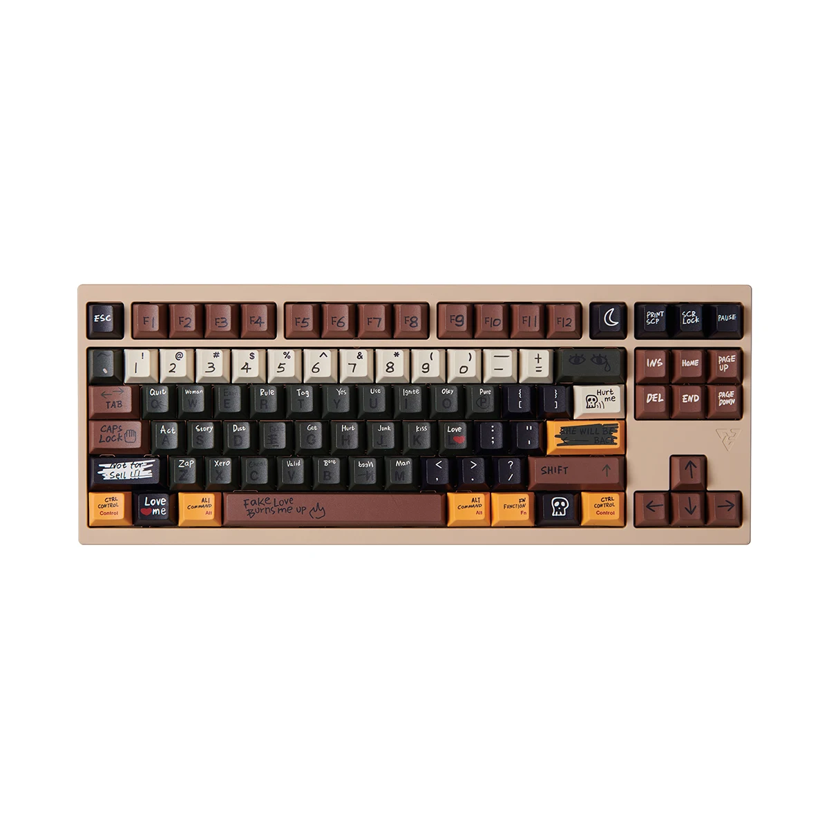 Keycaps à thème rétro PBT, histoire d'amour, sublimation à cinq côtés, aucun profil, Keycap personnalisé pour clavier mécanique, 129 prédire