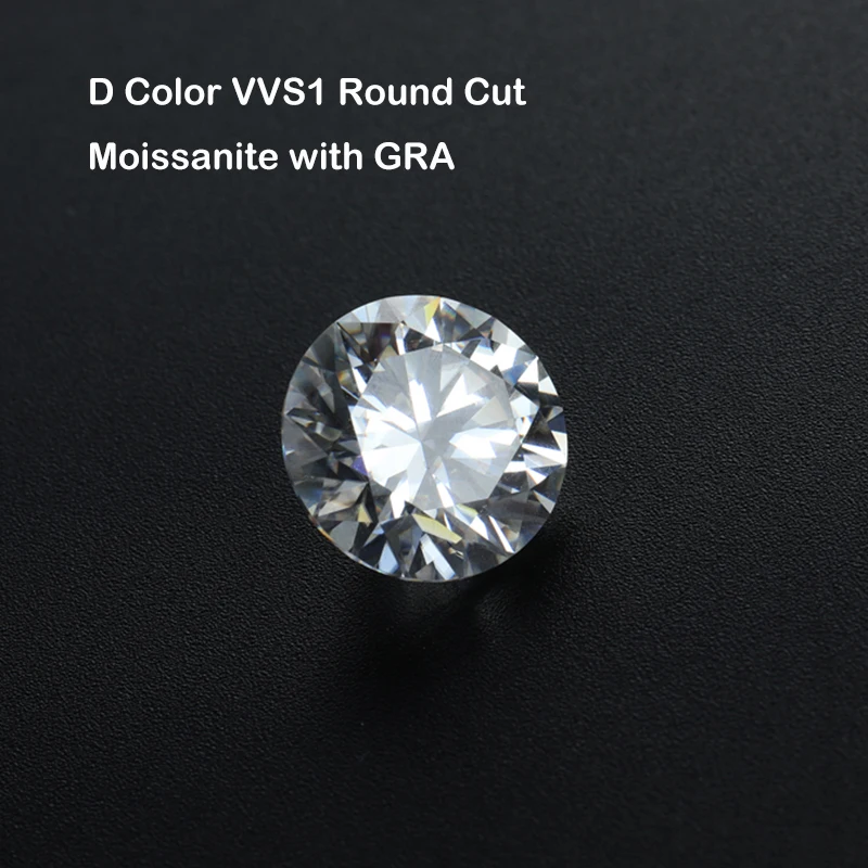 Echte 1 2 3 Karat 6,5 8mm d vvs1 Moissan ite zertifiziertes Labor gewachsen Moissan ita Diamanten lose Edelsteine Steine für Schmuck mit gra