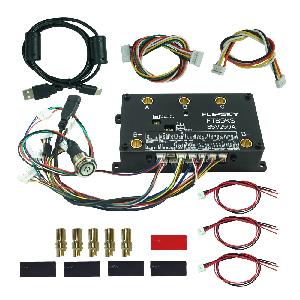 FT85KS V1.4 ESC 84V 400A Peak Multiple Speed Control Automatic Shutdown Supports FOC For EBike