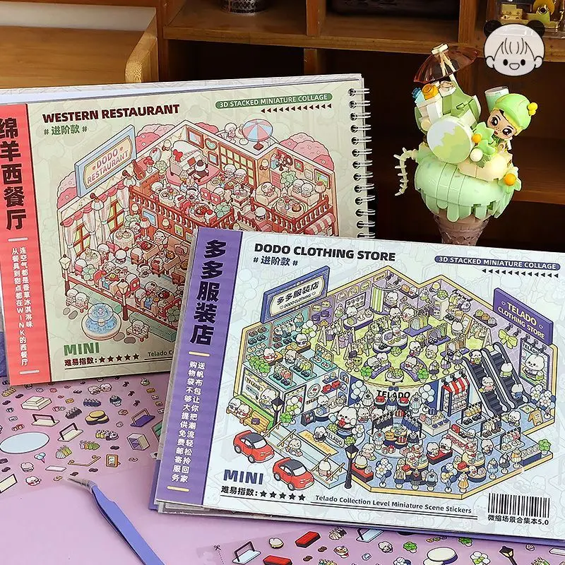 

2 стиля, 20 листов/пакет, миниатюрная книга-наклейка с пейзажем, пасторальная серия продаж, книга-наклейка, сделай сам, дневник, открытка, альбом, декоративная наклейка