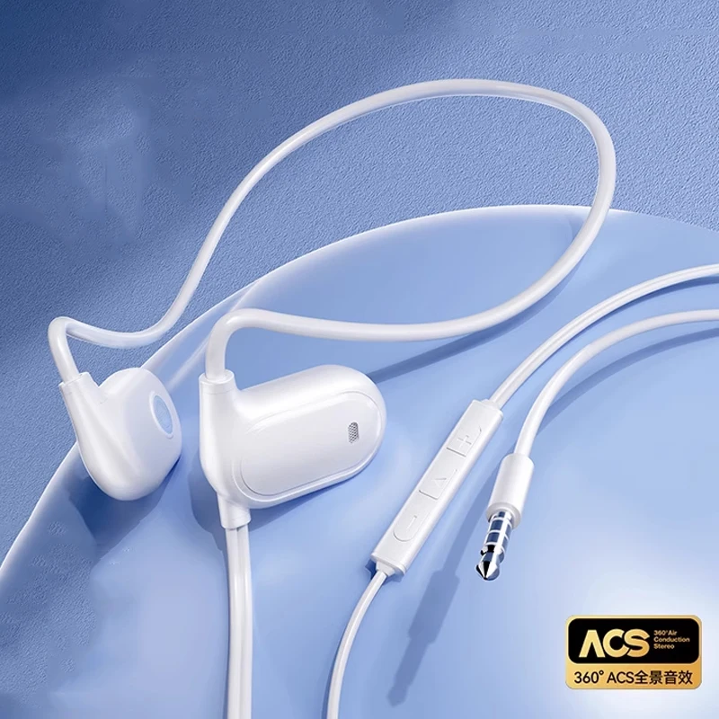 Проводные наушники с открытым ухом, разъем 3,5 мм/IOS/Type-c, Hi-Fi звуковые наушники с HD-вызовом, микрофоном, воздушной проводимостью для игр, домашнего офиса