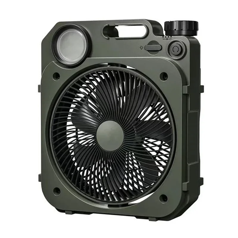 

ABPQ-10000Mah Вентилятор для кемпинга со светодиодной подсветкой Перезаряжаемый настольный портативный циркулятор Уличный вентилятор Электрический вентилятор с встряхивающейся головкой