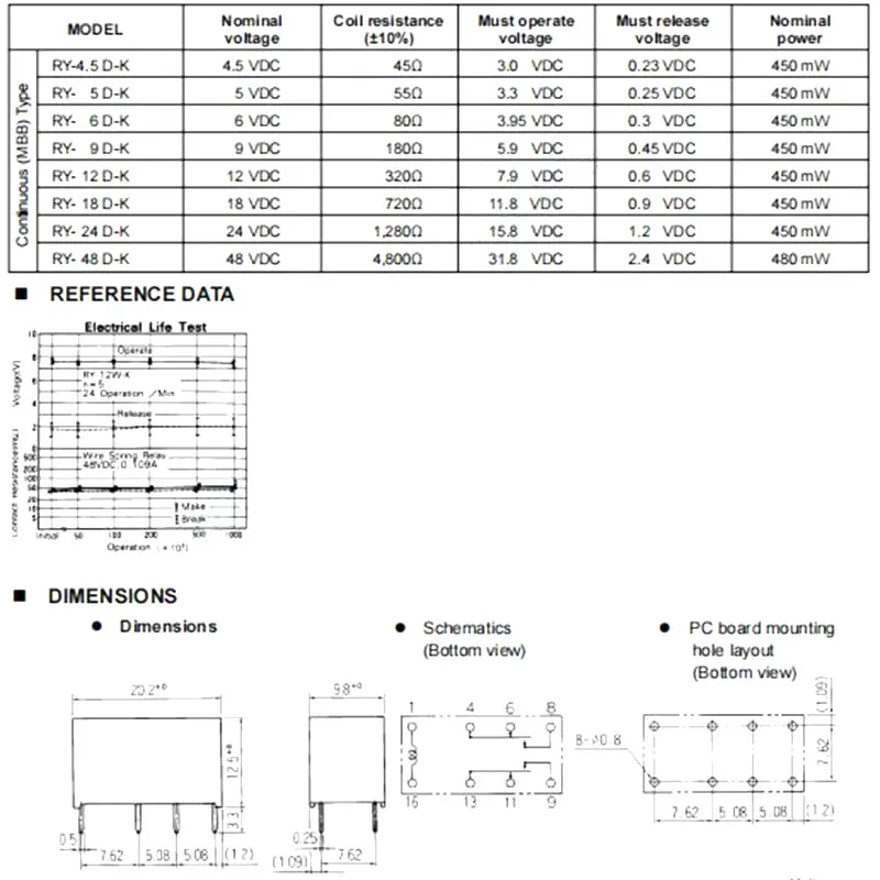 10 قطع/مجموعة مرحلات طاقة DC5V 12V 24V 48V 8PIN RY5W-K RY12W-K RY24W-K RY48W-K JY5H-K JY12H-K JY24H-K