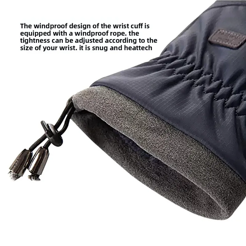 Non Slip Touch Screen Winter Warm Gloves for Men Women Outdoor Sports Skiing Riding Velvet Fleece Lined Windproof Coldproof