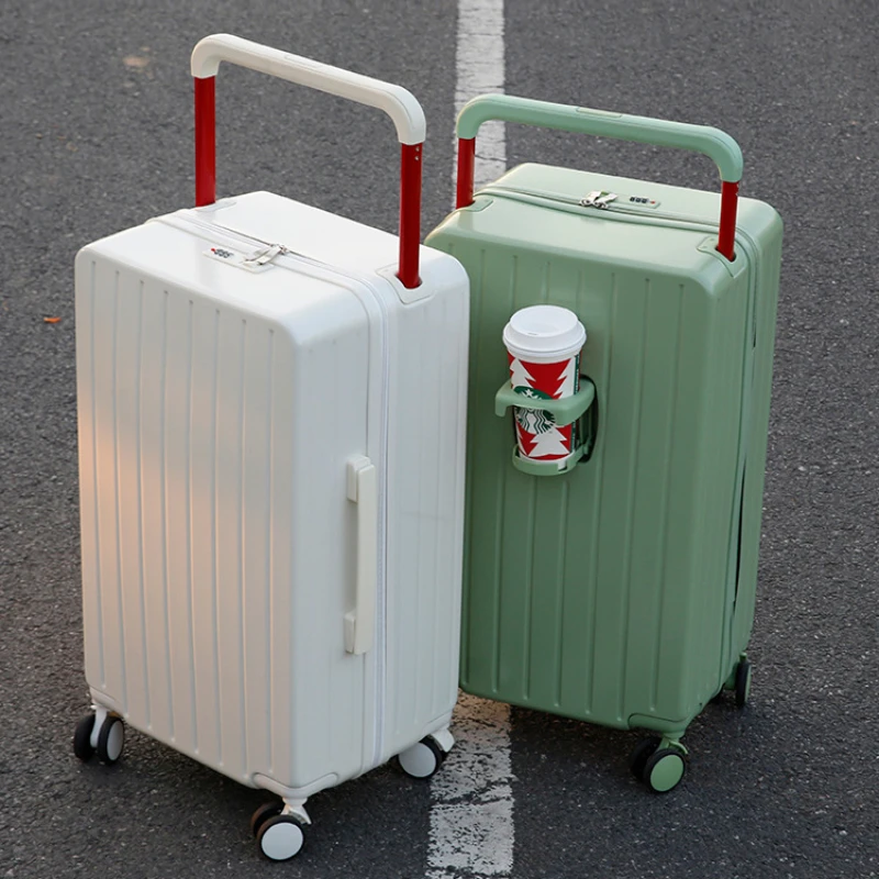 20/24 /26 Inch Luggage Box with Wide Handle and Coupon for New Comer Male and Female Large Capacity Thickened Trolley Case