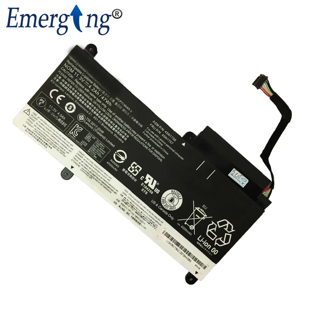 45N1754 45N1755 45N1756 45N1757 Laptop Battery for Lenovo ThinkPad E450 E455 E450C series 11.3V 47WH