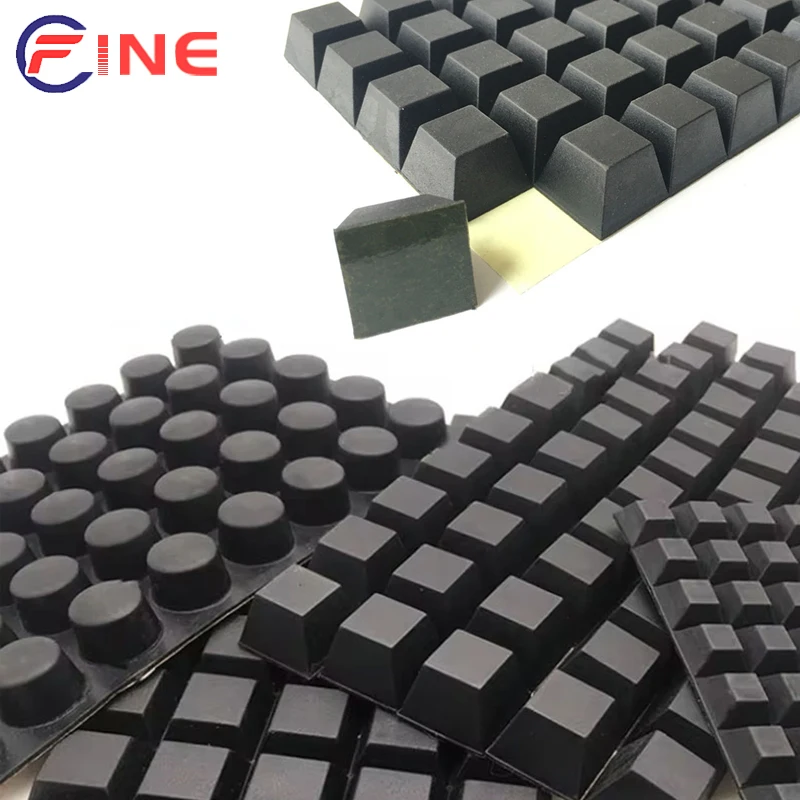 Coussinets de jambes en caoutchouc auto-adhésifs noirs, absorption des chocs, antidérapants, appareils pour ordinateurs portables, meubles, tapis de protection ronds/carrés