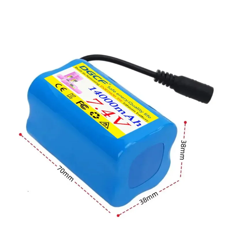 

2S2P 14000mAh Lithium 7.4V Battery Used For T888 T188 2011-5 Remote Control Search Bait Boat Spare Parts RC Toy Accessories 7.4V