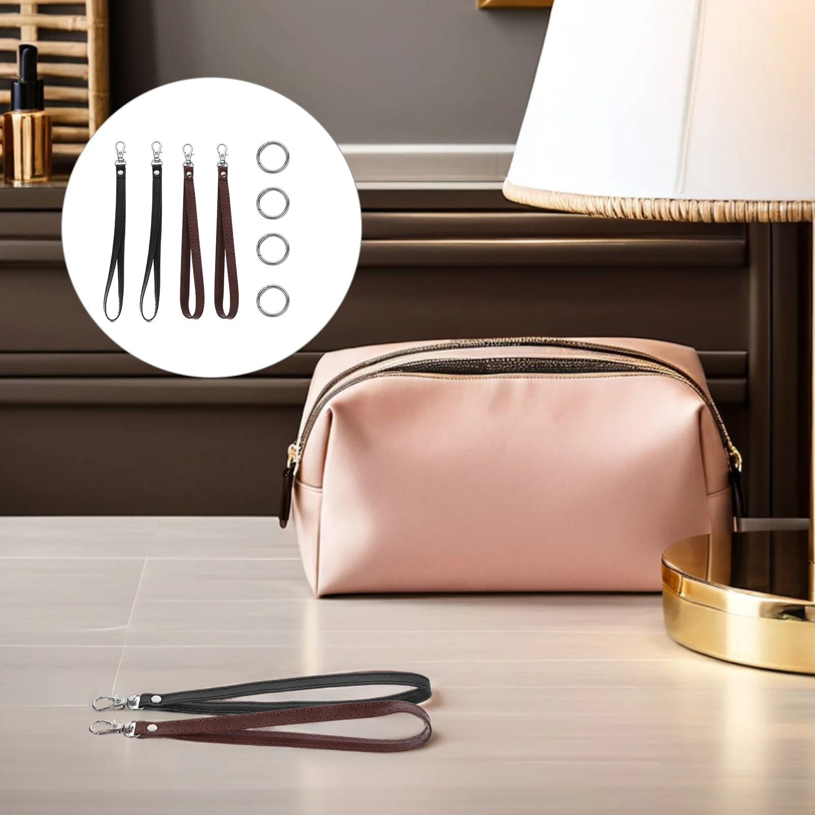 

4pcs Purse Hand Wrist Strap Quick Release Buckle Thin Replacement For Wallets Cameras Gatherings Bag Strap Handbag